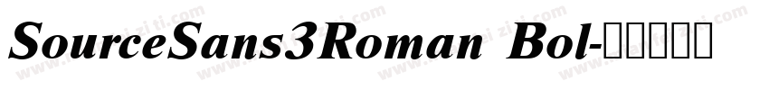 SourceSans3Roman Bol字体转换